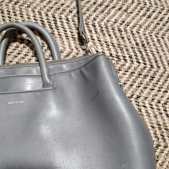 Blue/grey Matt and Nat vegan satchel - Picture 4 of 12